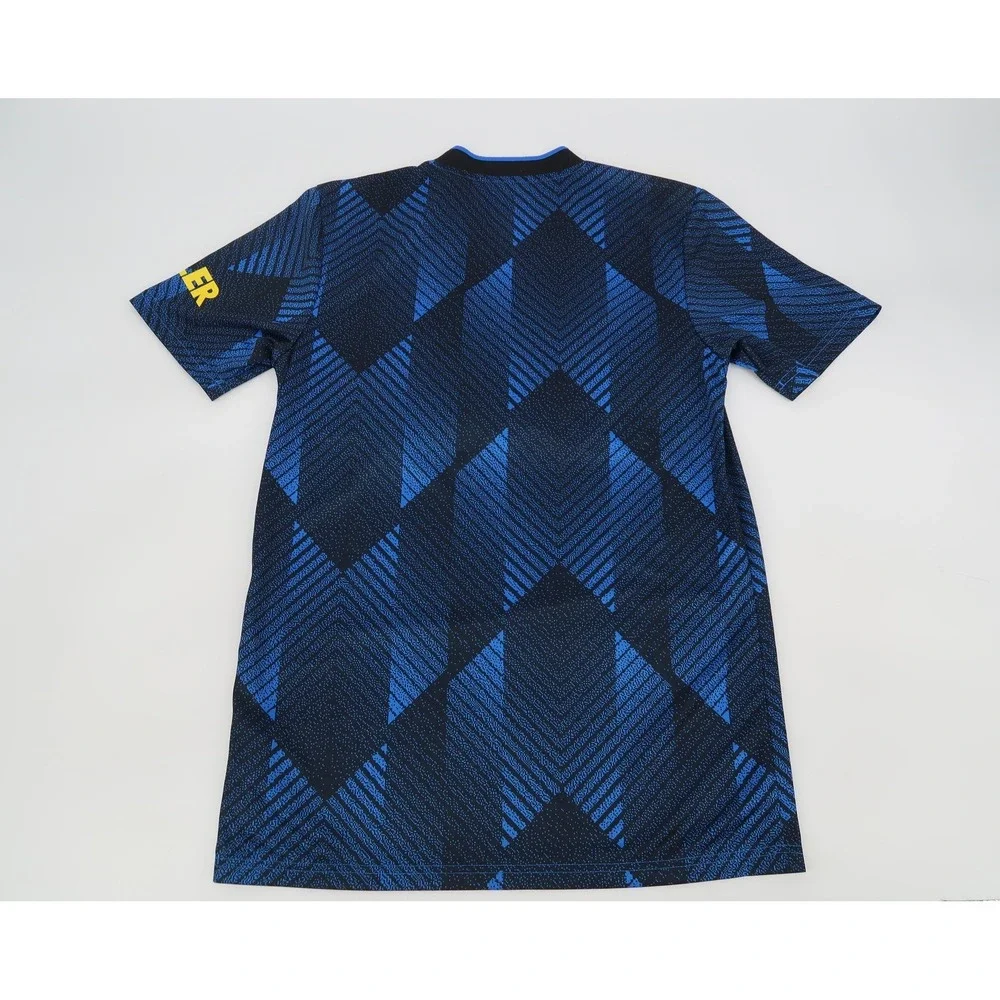 Adidas Mens Small 2021-22 Manchester United Third Soccer Jersey GM4616 Blue NEW‎